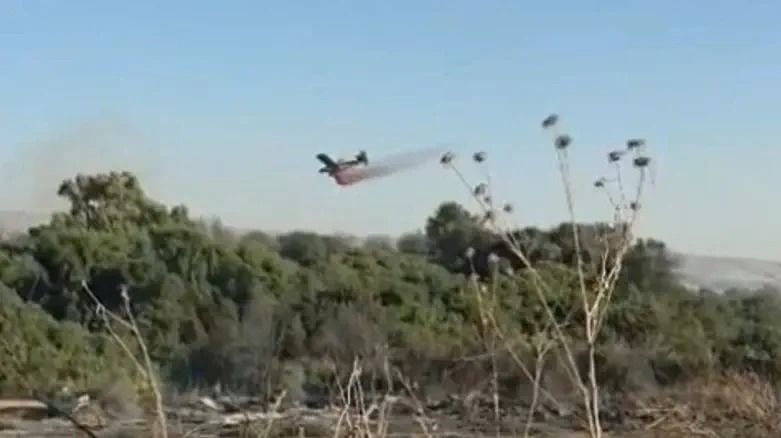 שריפה פרצה בשמורת תל דן: מטיילים פונו, האש נבלמה