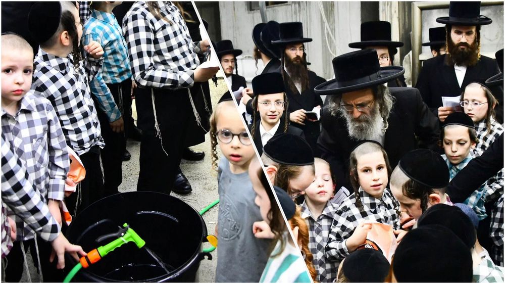 Simply put: The child filled a bucket of water, and Rabbi Elimelaich cast away the sins